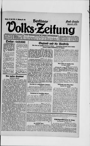 Berliner Volkszeitung vom 18.06.1923