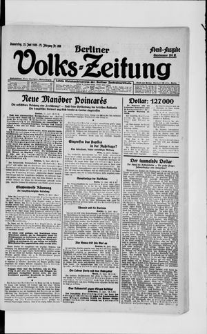 Berliner Volkszeitung vom 21.06.1923