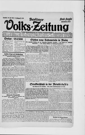 Berliner Volkszeitung vom 30.06.1923