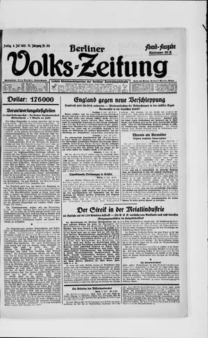 Berliner Volkszeitung vom 06.07.1923