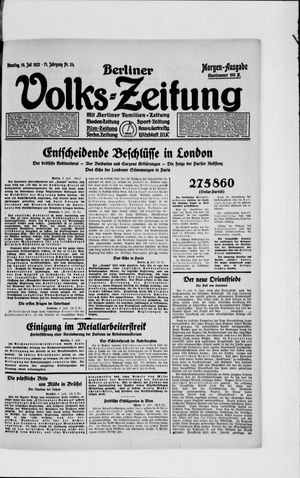 Berliner Volkszeitung vom 10.07.1923