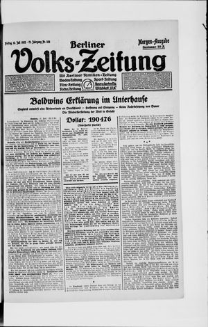 Berliner Volkszeitung vom 13.07.1923