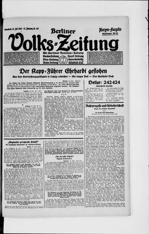 Berliner Volkszeitung vom 14.07.1923