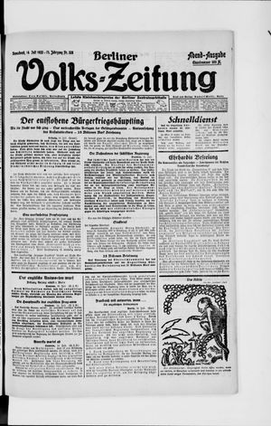 Berliner Volkszeitung vom 14.07.1923