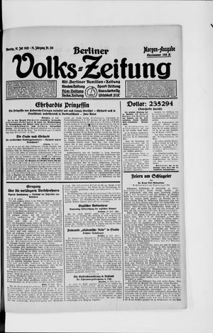 Berliner Volkszeitung vom 17.07.1923