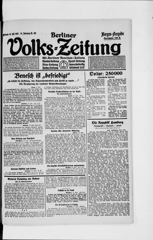 Berliner Volkszeitung vom 18.07.1923