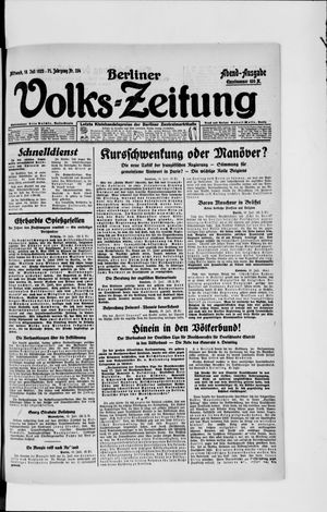 Berliner Volkszeitung vom 18.07.1923