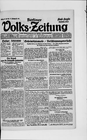 Berliner Volkszeitung vom 23.07.1923
