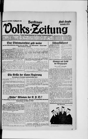 Berliner Volkszeitung vom 28.07.1923