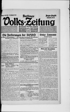Berliner Volkszeitung vom 31.07.1923