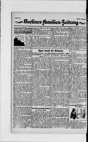 Berliner Volkszeitung on Aug 6, 1923
