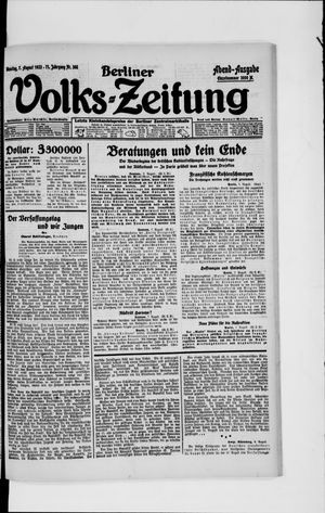 Berliner Volkszeitung vom 07.08.1923