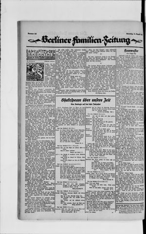 Berliner Volkszeitung on Aug 14, 1923
