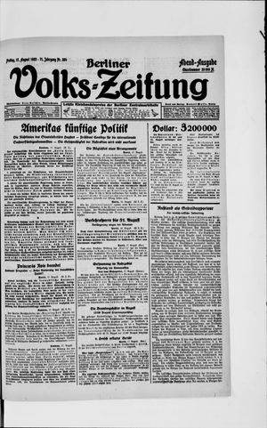 Berliner Volkszeitung vom 17.08.1923