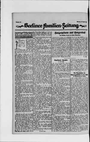 Berliner Volkszeitung on Aug 20, 1923