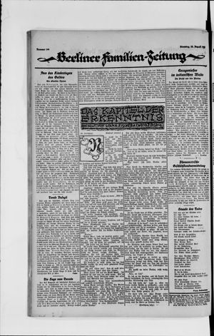 Berliner Volkszeitung on Aug 28, 1923