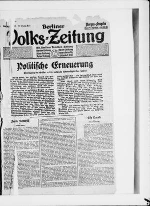 Berliner Volkszeitung vom 01.01.1924