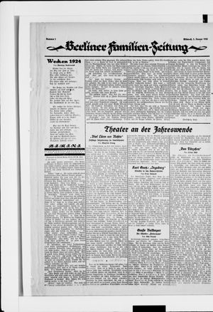 Berliner Volkszeitung vom 02.01.1924