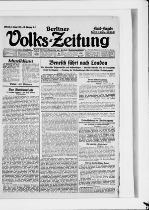 Berliner Volkszeitung on Jan 2, 1924