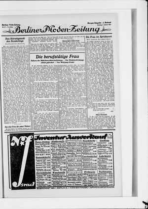 Berliner Volkszeitung vom 06.01.1924