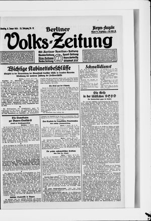 Berliner Volkszeitung on Jan 8, 1924