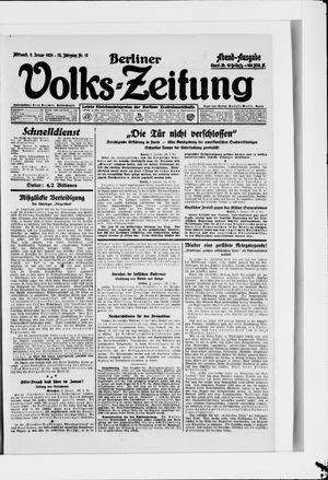 Berliner Volkszeitung vom 09.01.1924