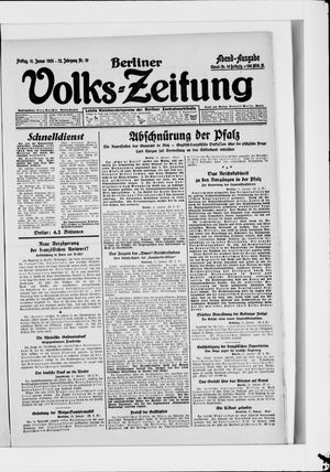Berliner Volkszeitung on Jan 11, 1924