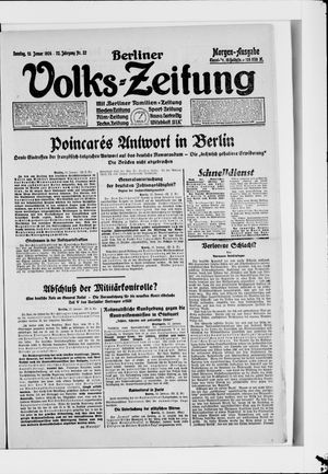 Berliner Volkszeitung on Jan 13, 1924