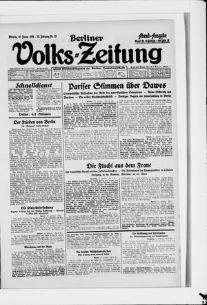 Berliner Volkszeitung vom 15.01.1924