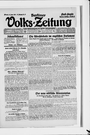 Berliner Volkszeitung on Jan 16, 1924