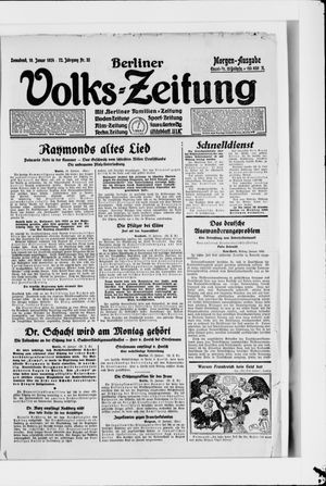 Berliner Volkszeitung on Jan 19, 1924