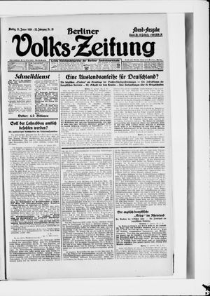 Berliner Volkszeitung vom 21.01.1924