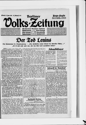 Berliner Volkszeitung on Jan 23, 1924