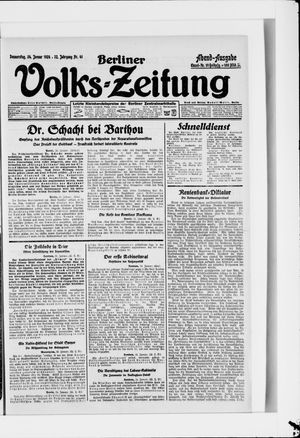 Berliner Volkszeitung vom 24.01.1924