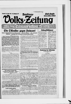 Berliner Volkszeitung vom 26.01.1924