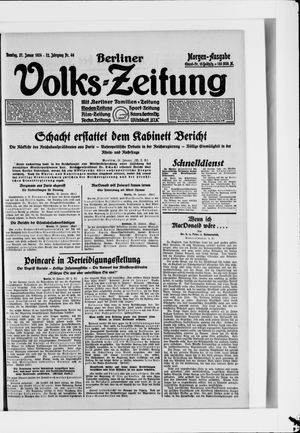 Berliner Volkszeitung vom 27.01.1924