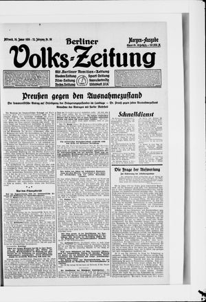 Berliner Volkszeitung on Jan 30, 1924