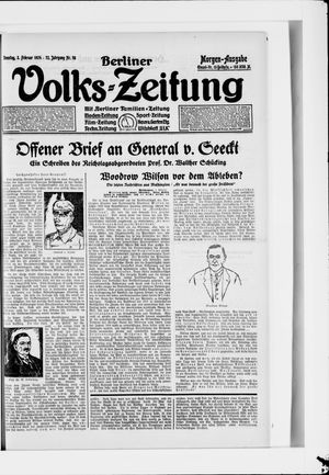 Berliner Volkszeitung vom 03.02.1924