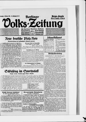 Berliner Volkszeitung on Feb 5, 1924