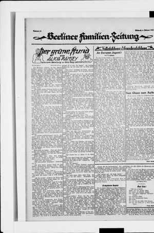 Berliner Volkszeitung vom 06.02.1924
