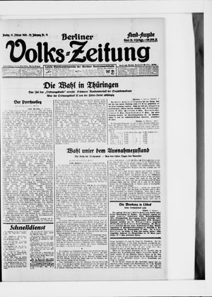 Berliner Volkszeitung vom 11.02.1924