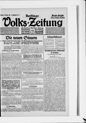 Berliner Volkszeitung vom 15.02.1924