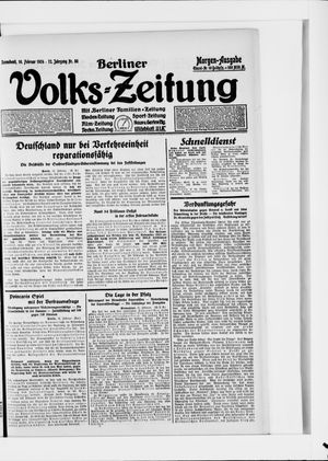 Berliner Volkszeitung vom 16.02.1924