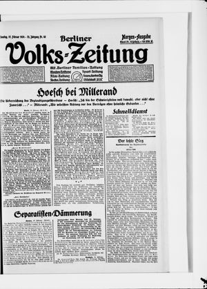 Berliner Volkszeitung vom 17.02.1924