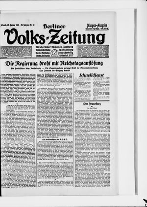 Berliner Volkszeitung vom 20.02.1924