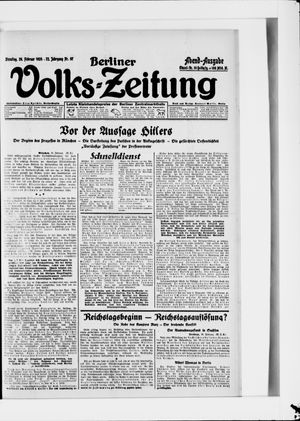 Berliner Volkszeitung vom 26.02.1924