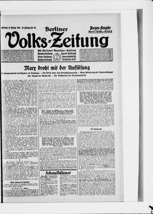 Berliner Volkszeitung vom 27.02.1924