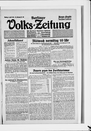 Berliner Volkszeitung vom 08.04.1924