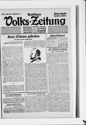 Berliner Volkszeitung vom 11.04.1924