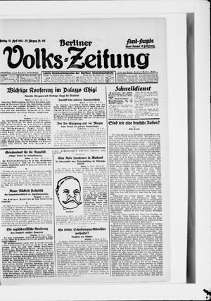 Berliner Volkszeitung vom 14.04.1924